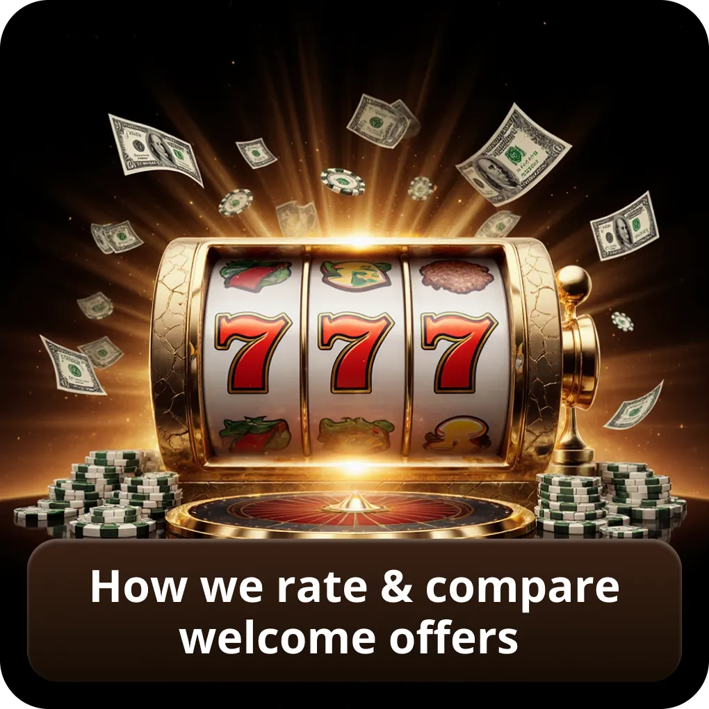 How we rate and compare best casino welcome bonus UK 2026 offers