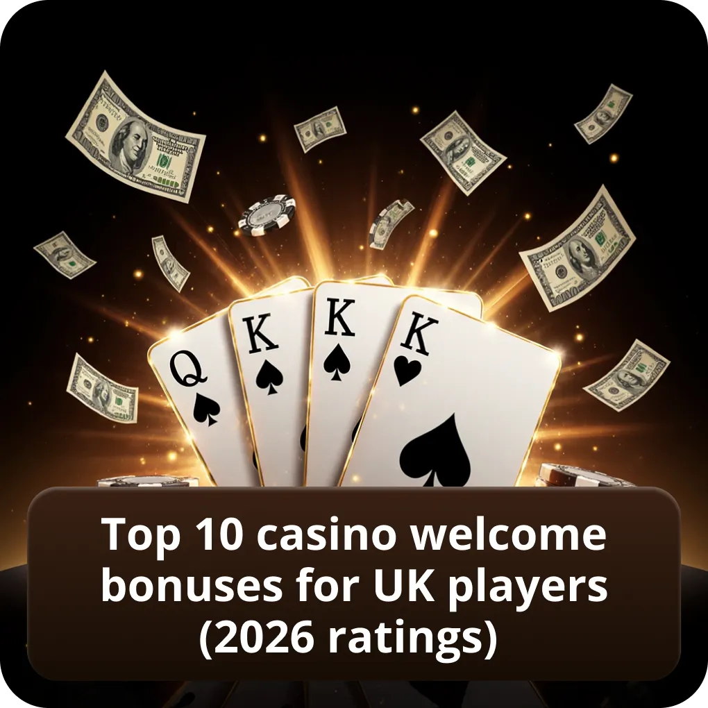 Top 10 best casino welcome bonus UK 2026 for UK players ratings